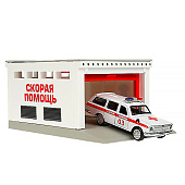 Скорая помощь и гараж 21 см Технопарк GARAGESMA-20PLAMB-GAZ 1